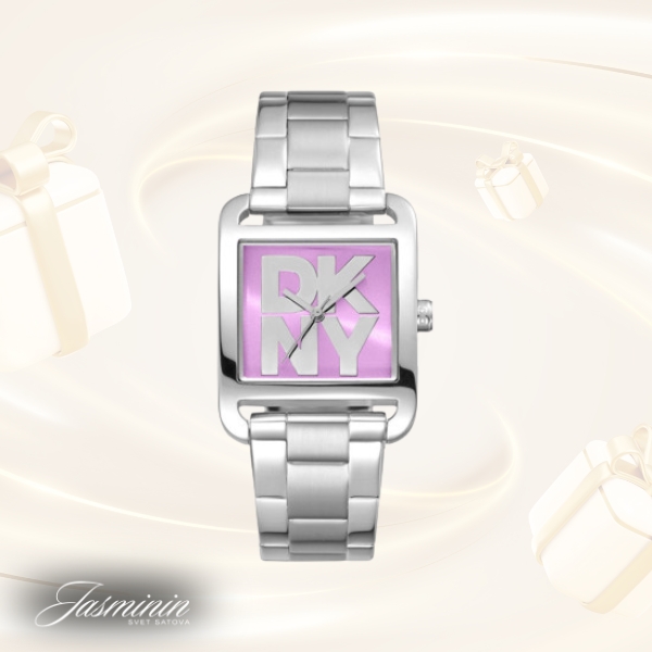 DKNY DK1L001M0035 ženski sat City Maxi pravougaono kućište Pink Logo Dial 29mm